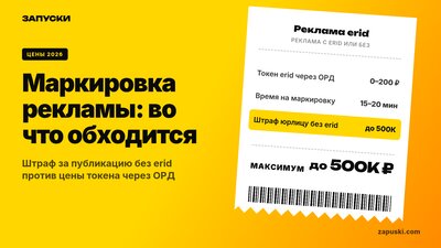 Маркировка рекламы у блогеров: erid, ОРД и штрафы в 2026