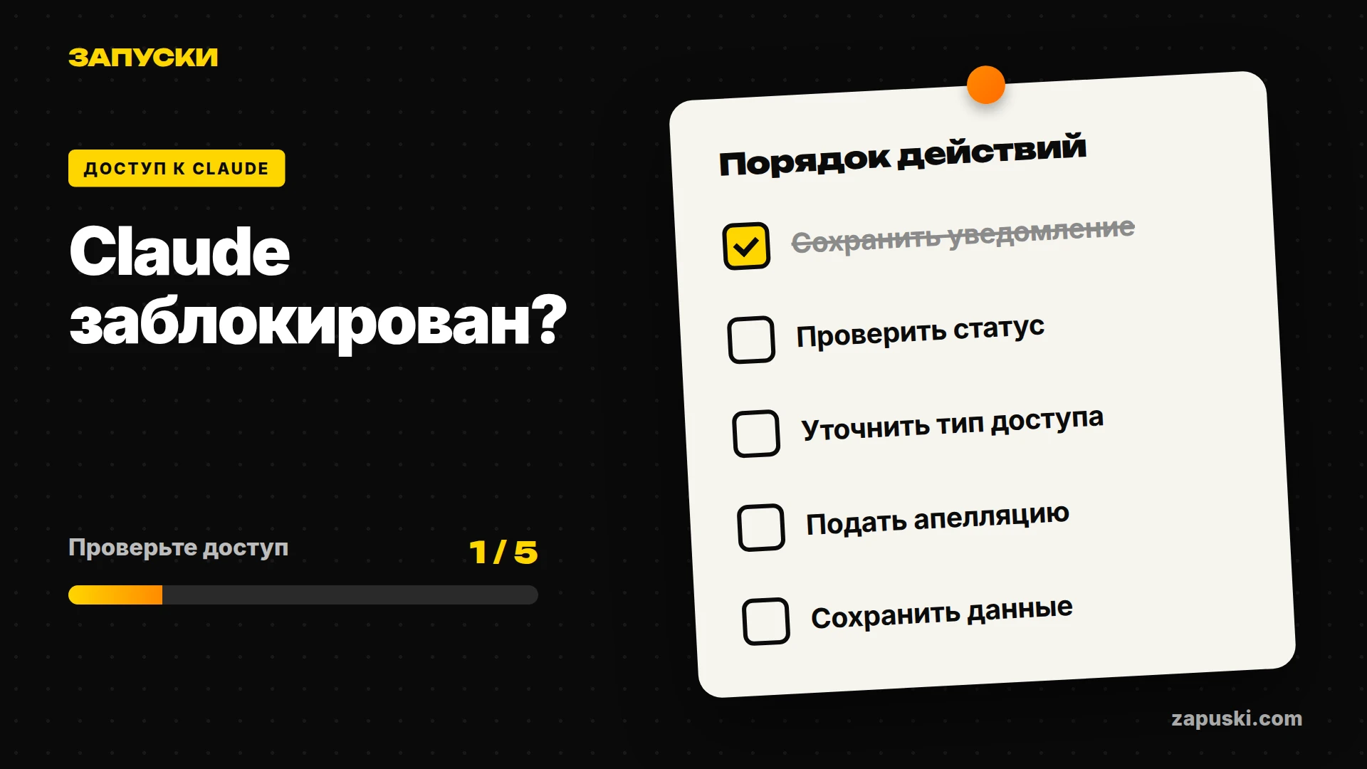 Claude заблокирован: порядок проверки, апелляции и сохранения данных