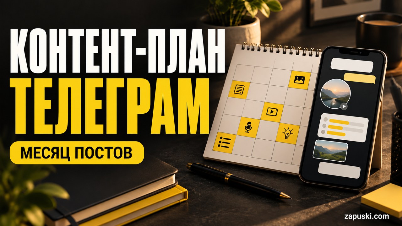 Контент-план Telegram: месяц постов, календарь и сообщения