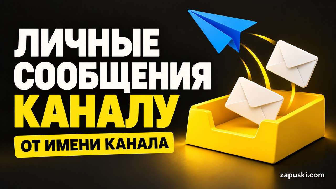 Личные сообщения каналу — от имени канала