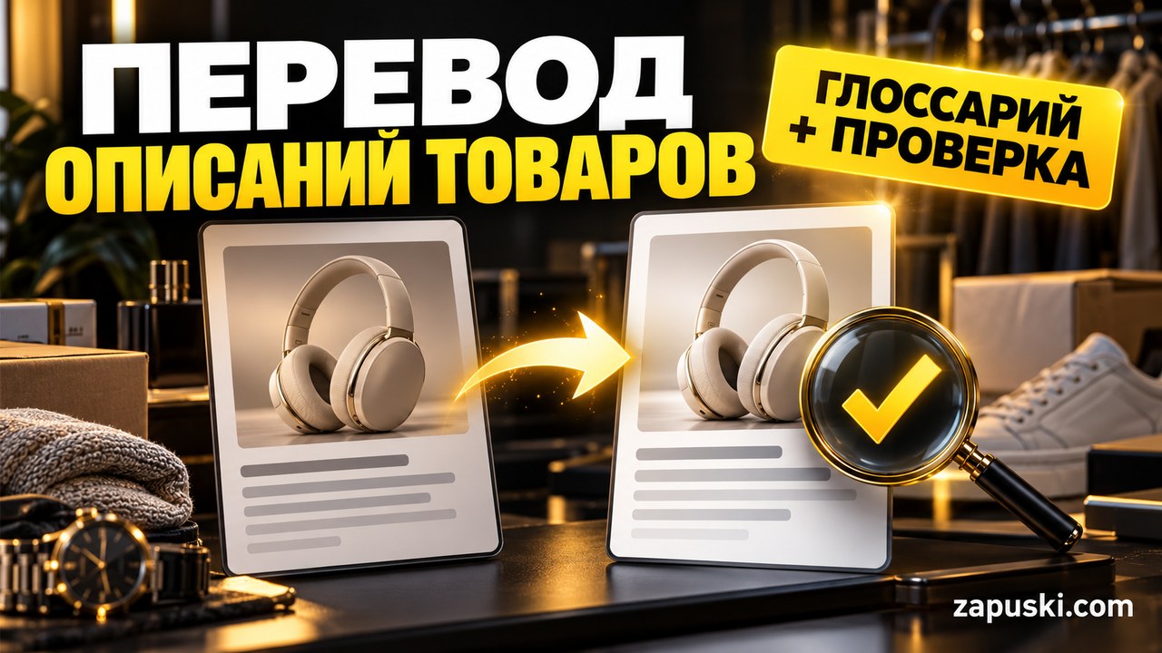 Перевод описаний товаров с ИИ: глоссарий и проверка каталога