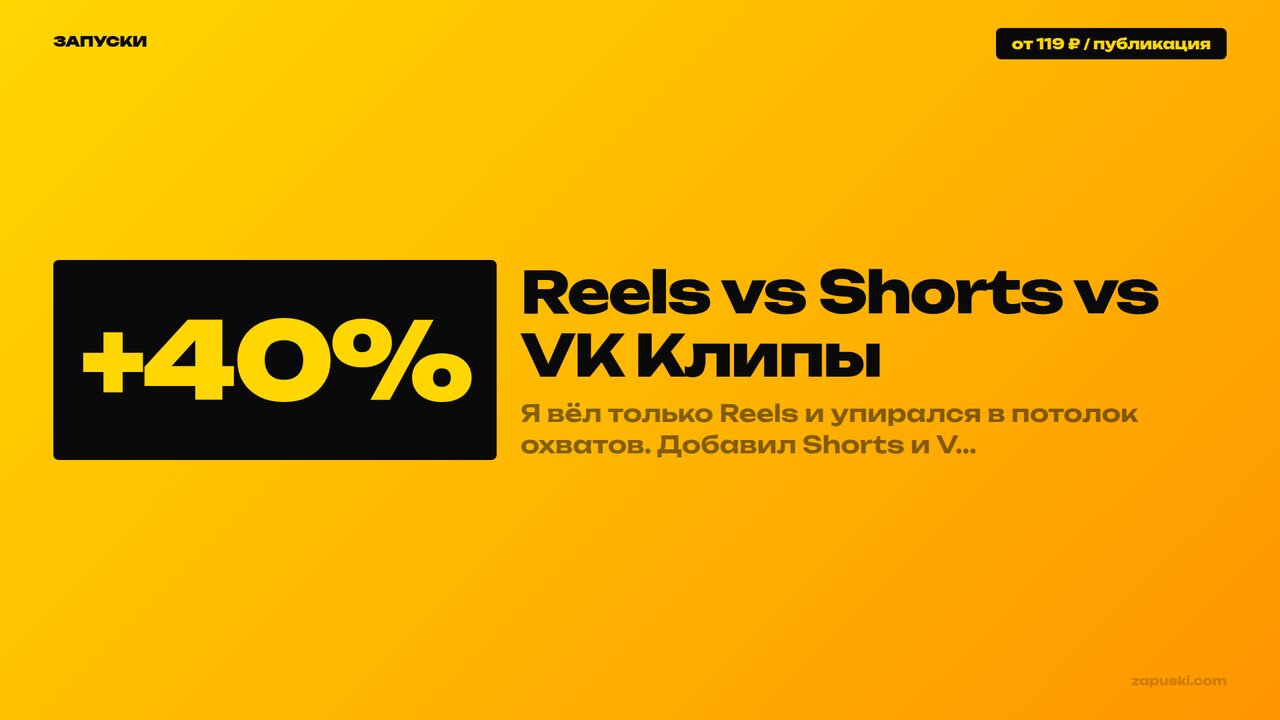 Reels vs Shorts vs VK Клипы: где в 2026 больше охватов